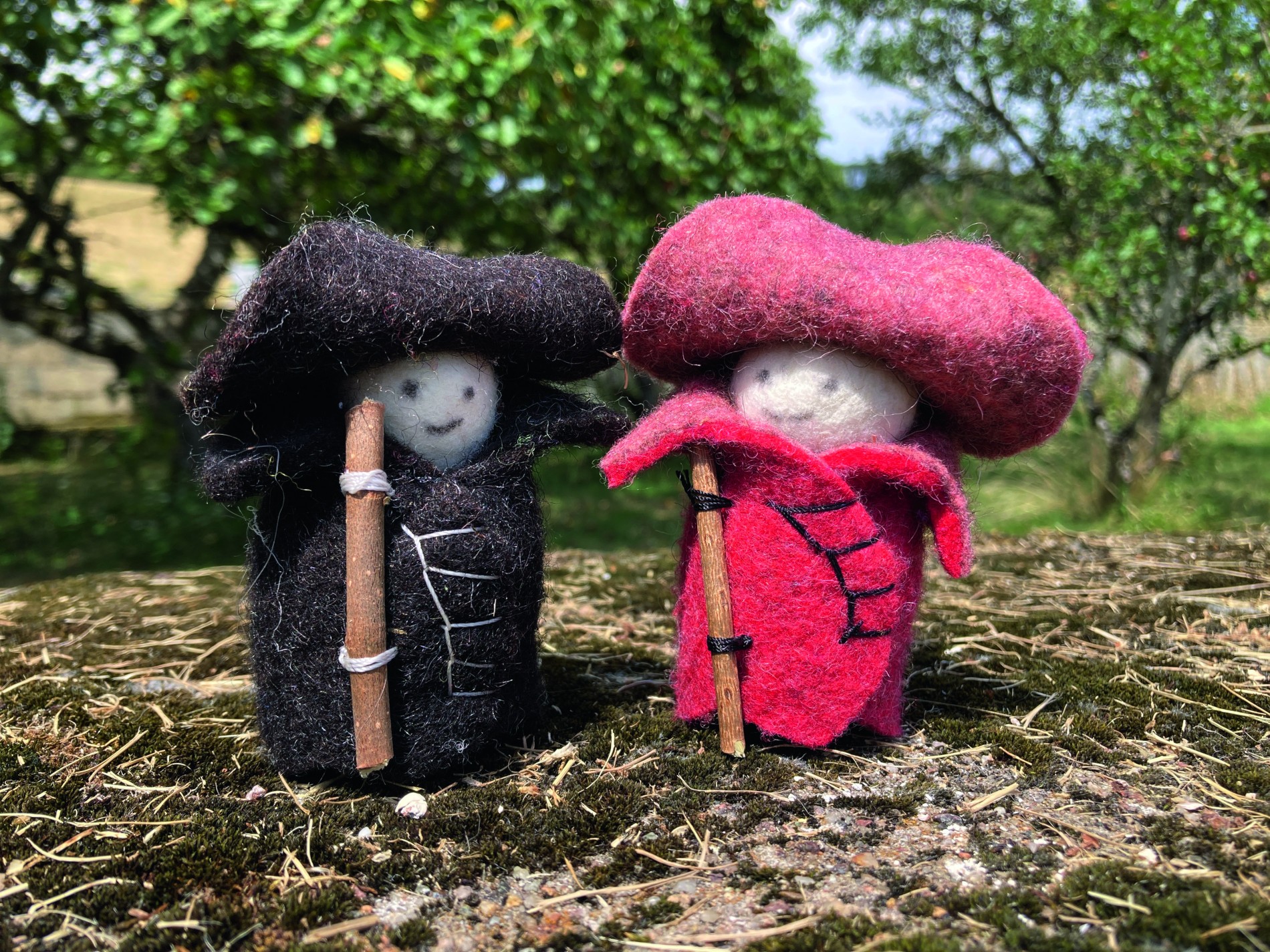 Figurine berger en feutre