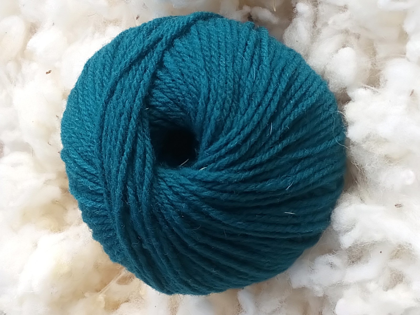FLOCKY – Pelote de laine mérinos pure bleu canard